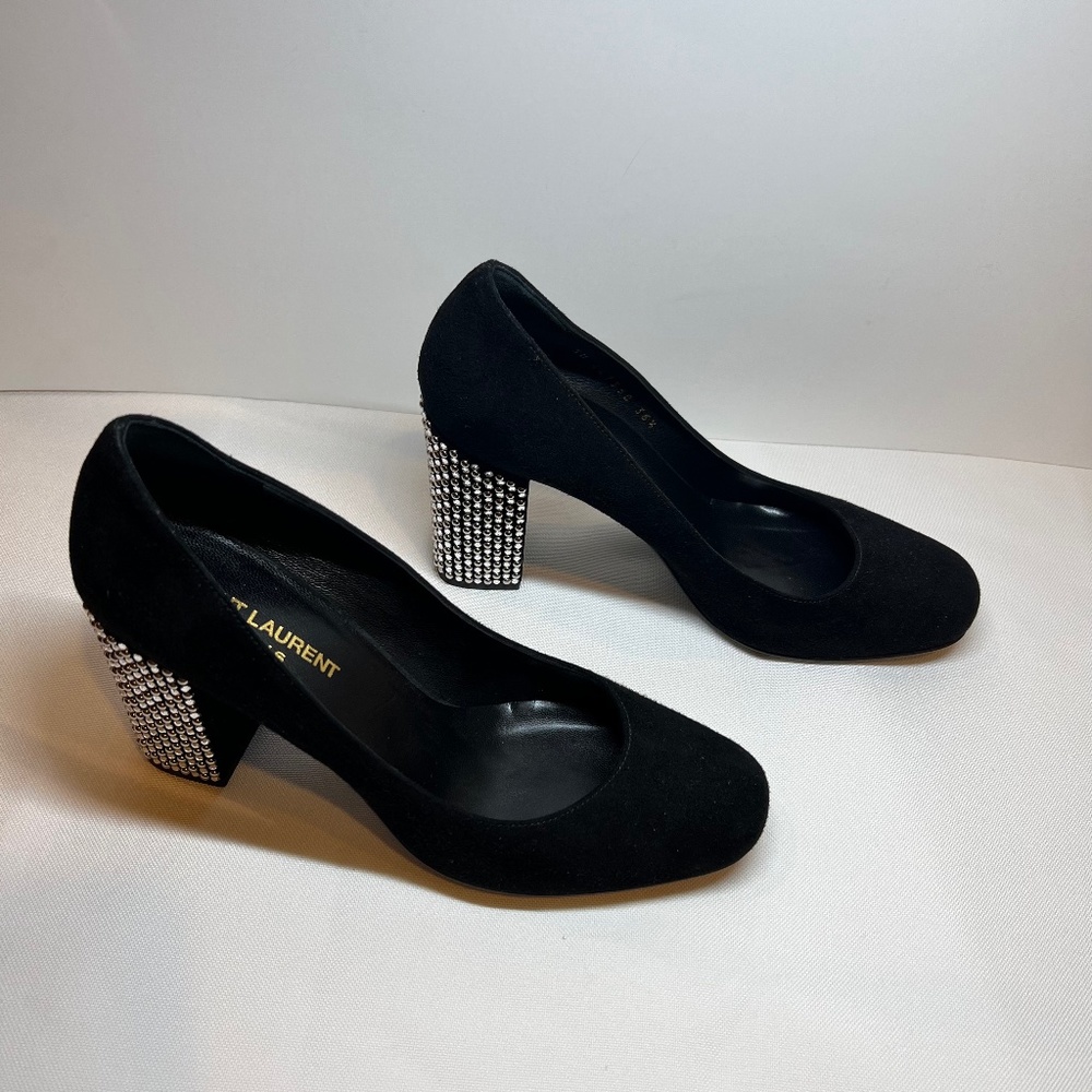 Saint Laurent Black Suede Pumps